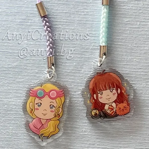 Llaveros pequeños Luna y Hermione - Fanart