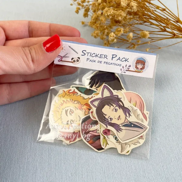 Pack de pegatinas de Kimetsu no Yaiba - Fanart