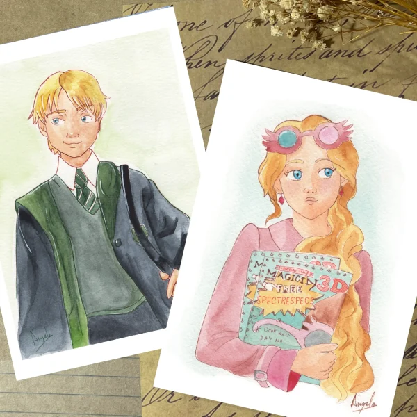 Lámina Luna y Draco - Fanart