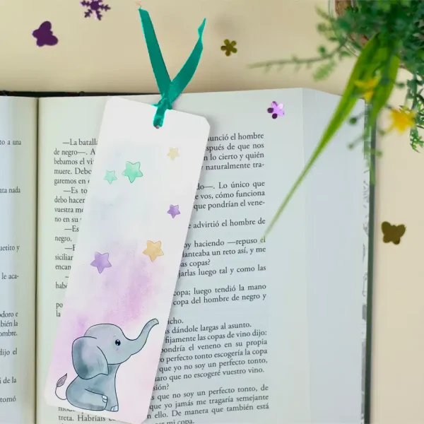 Marcapáginas de elefante