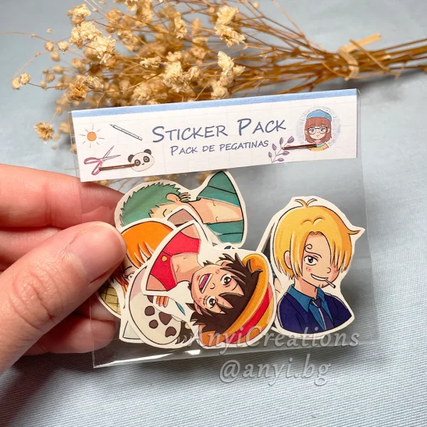 Pack de pegatinas de One Piece - Fanart