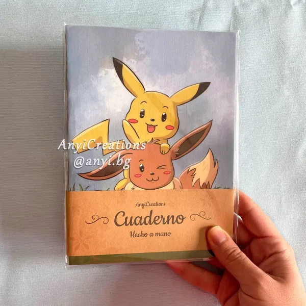 Cuaderno Pikachu & Eevee - Fanart Pokemon