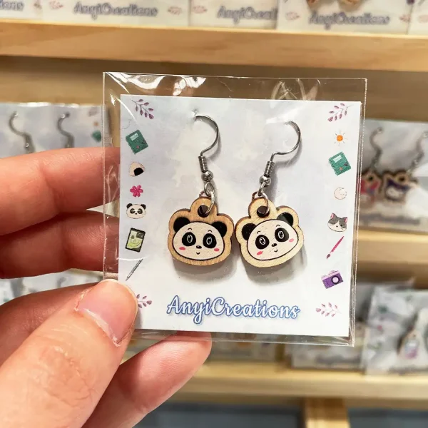 Pendientes Oso Panda kawaii