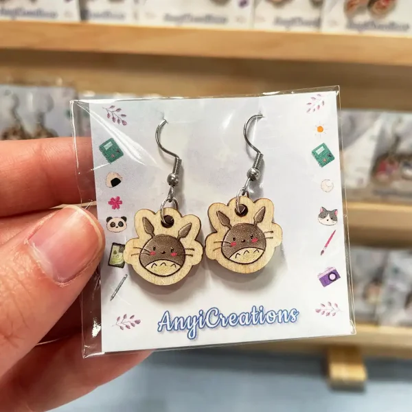 Pendientes Totoro kawaii- Fanart