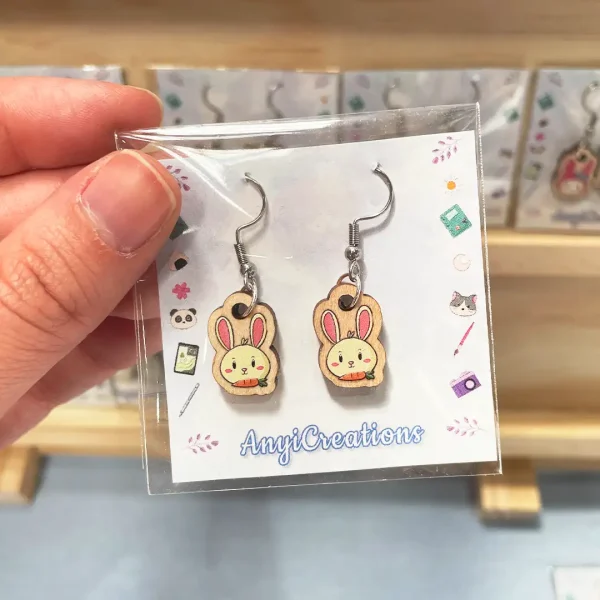 Pendientes conejo kawaii - animales