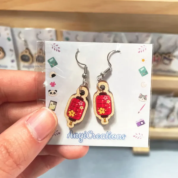 Pendientes farolillo japonés