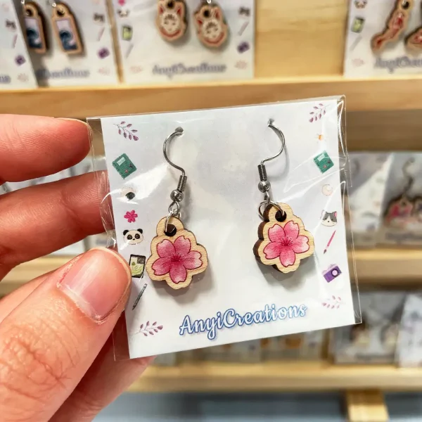 Pendientes flor sakura