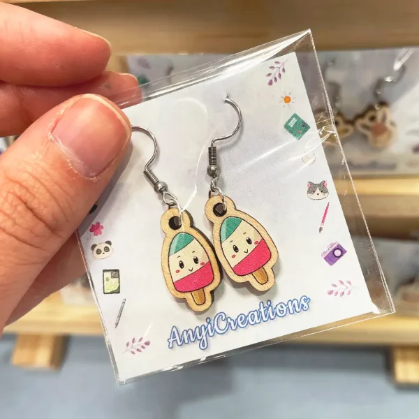 Pendientes helado kawaii