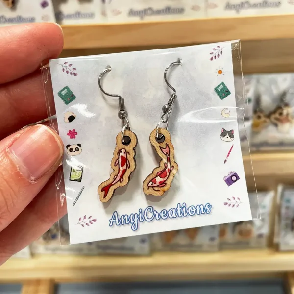 Pendientes peces koi - animales