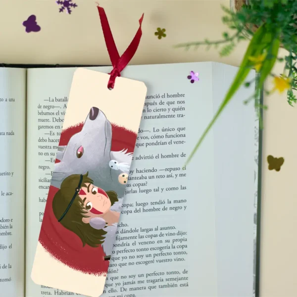 Marcapáginas Mononoke kawaii - Fanart Ghibli