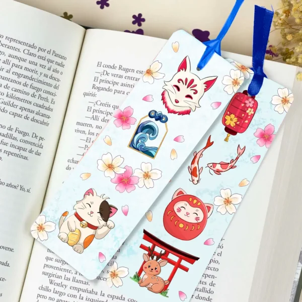 Marcapáginas japón - punto de libro motivos japoneses