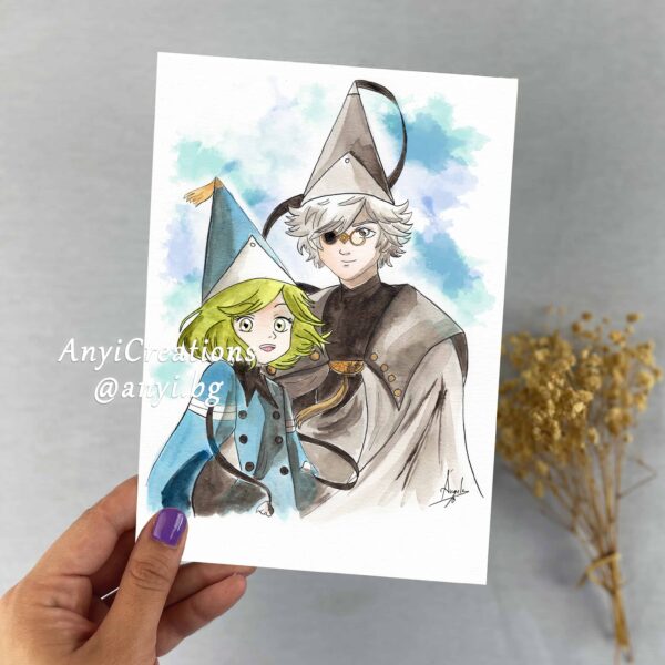 Lámina Atelier of witch hat acuarela- Fanart