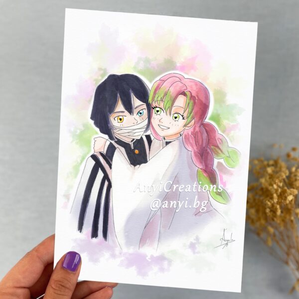 Lámina de Iguro y Kanroji - Kimetsu no Yaiba - Fanart