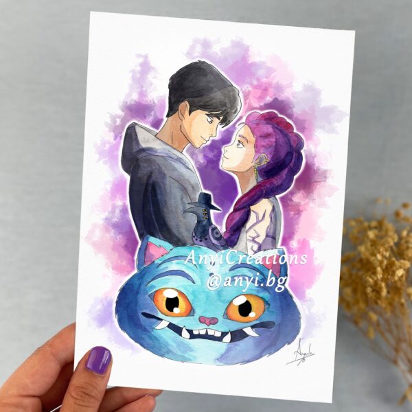 Lámina KPop Demon Hunters acuarela - Fanart