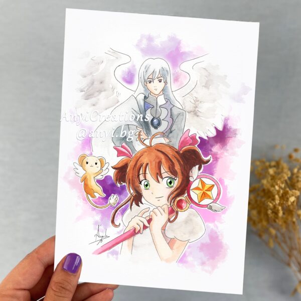 Lámina Sakura card captor acuarela- Fanart